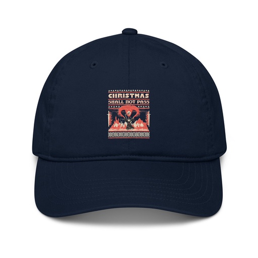 [ID: 491-G375] Christmas Shall Not Pass - Flaming Wizard Organic Baseball Cap