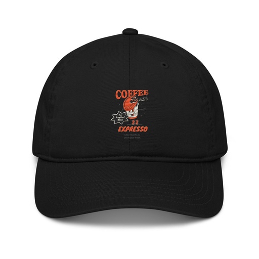 [ID: 491-G394] Coffee Break Cartoon Retro 90s  Organic Baseball Cap