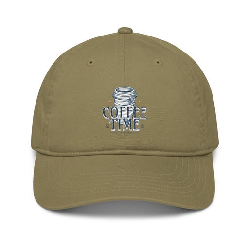 [ID: 491-G404] Coffee Time Organic Baseball Cap