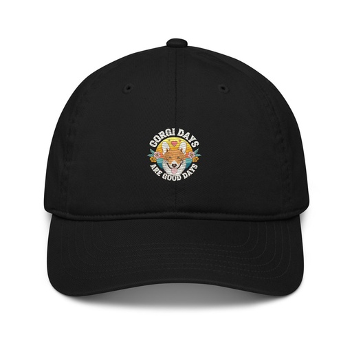 [ID: 491-G420] Corgi Days - Funny Animal Organic Baseball Cap