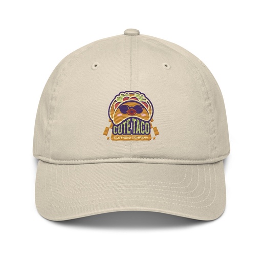 [ID: 491-G454] Cute Taco - Colorful Mexican Tortilla Organic Baseball Cap