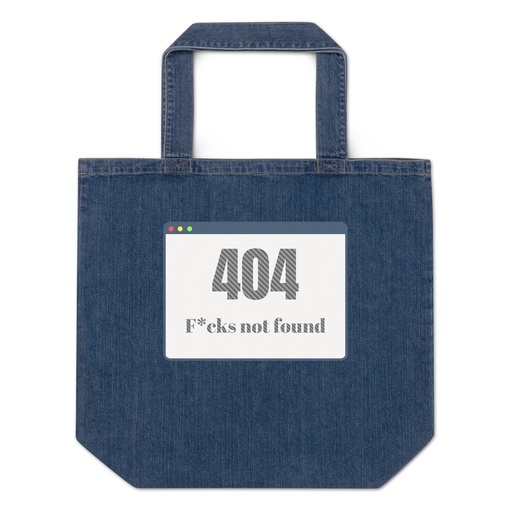 [ID: 528-G7] 404 Organic Denim Tote Bag