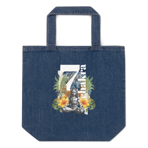 [ID: 528-G12] 7 Chakra Organic Denim Tote Bag