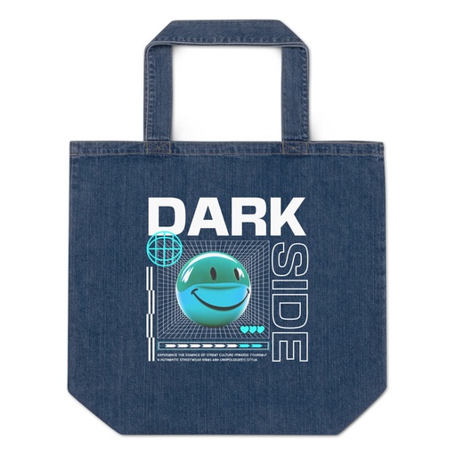 [ID: 528-G20] Abstract Y2K Organic Denim Tote Bag
