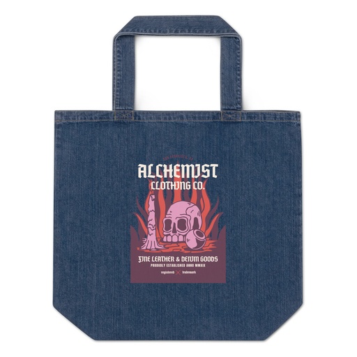 [ID: 528-G37] Alchemist Clothing Co. - Halloween Organic Denim Tote Bag