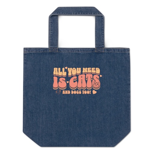 [ID: 528-G52] All You Need Organic Denim Tote Bag