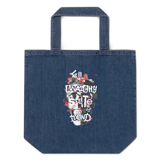[ID: 528-G79] Anarchy State of Mind Organic Denim Tote Bag