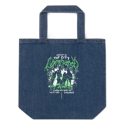 [ID: 528-G105] Assault on the City Organic Denim Tote Bag