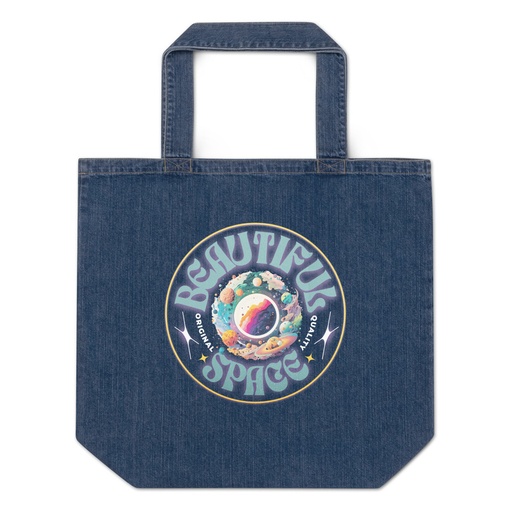 [ID: 528-G173] Beautiful Space Organic Denim Tote Bag