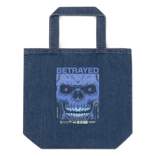 [ID: 528-G191] Betrayed Organic Denim Tote Bag