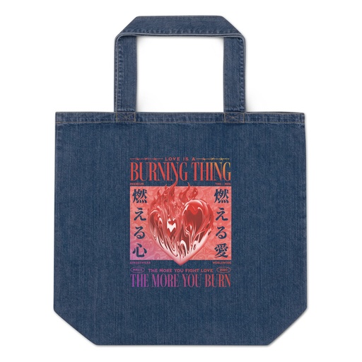 [ID: 528-G299] Burning Thing Organic Denim Tote Bag