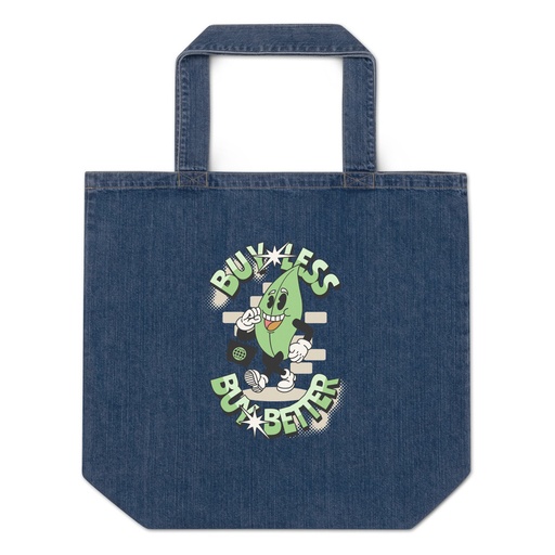 [ID: 528-G303] Buy Less- Buy Better Organic Denim Tote Bag