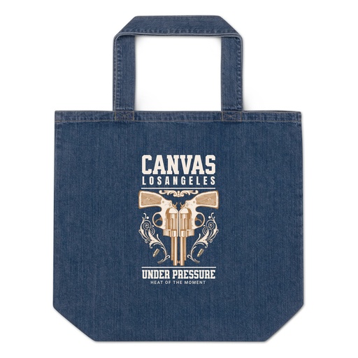[ID: 528-G332] Canvas Los Angeles under pressure Organic Denim Tote Bag
