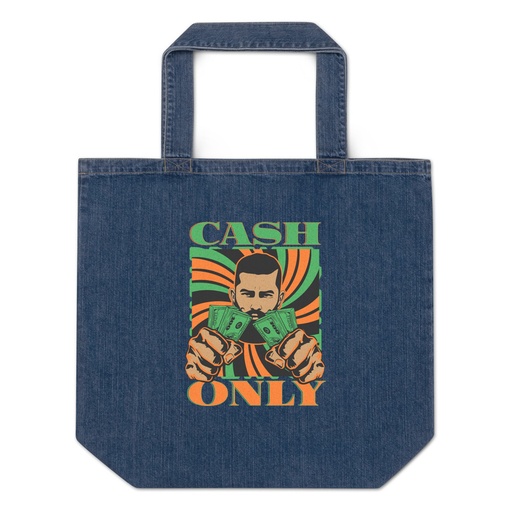 [ID: 528-G335] Cash Only - Streetwear Organic Denim Tote Bag