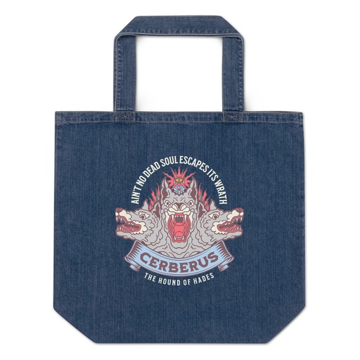 [ID: 528-G353] Cerberus - Underworld Dogs Organic Denim Tote Bag