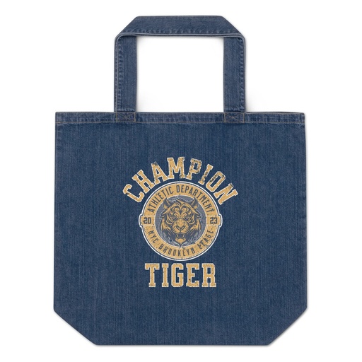 [ID: 528-G356] CHAMPION TIGER NYC Organic Denim Tote Bag
