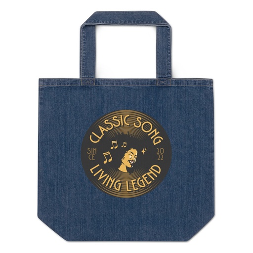 [ID: 528-G385] Classic Song - Music Record Organic Denim Tote Bag