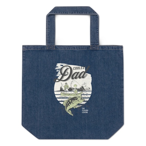 [ID: 528-G419] Coolest Dad Organic Denim Tote Bag