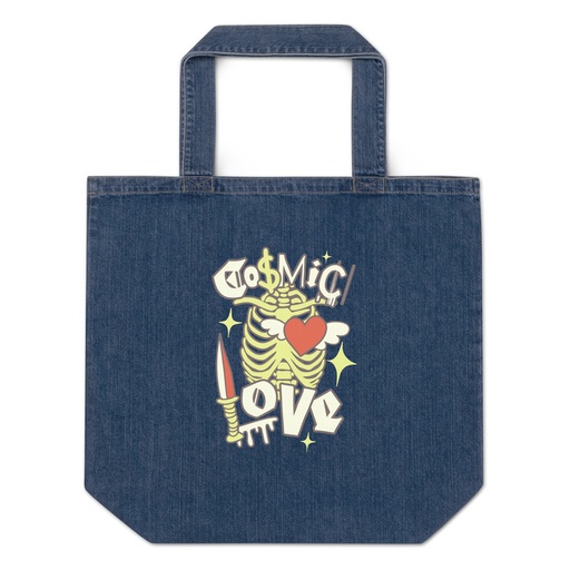 [ID: 528-G423] Cosmic Love (2) Organic Denim Tote Bag