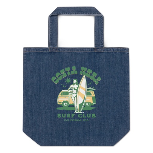 [ID: 528-G425] Costa Mesa Surf Club - Campervan Organic Denim Tote Bag