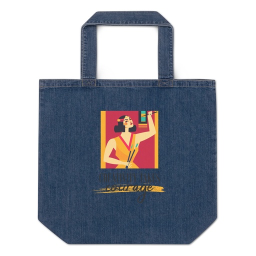 [ID: 528-G434] Creativity Takes Courage Organic Denim Tote Bag
