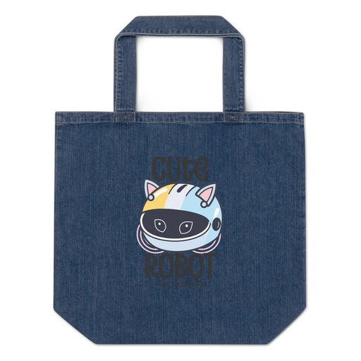[ID: 528-G451] Cute Cat - AI Organic Denim Tote Bag