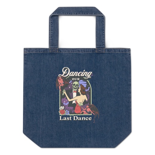 [ID: 528-G466] Dancing Our Last Dance - Halloween Organic Denim Tote Bag