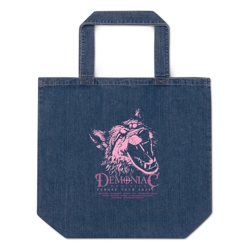 [ID: 528-G487] Demoniac Dominion Organic Denim Tote Bag