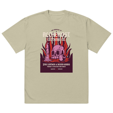 [ID: 713-G37] Alchemist Clothing Co. - Halloween Oversized Faded T-Shirt