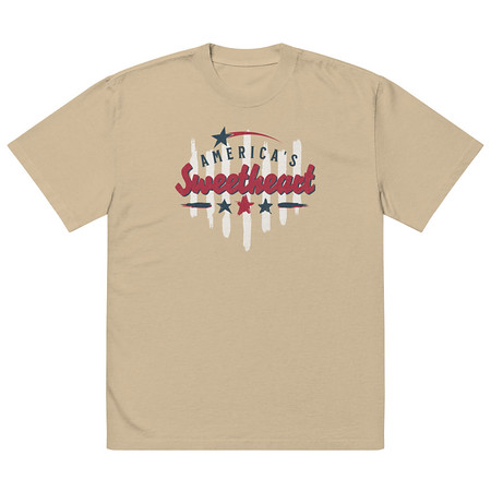 [ID: 713-G62] America's Sweetheart Oversized Faded T-Shirt