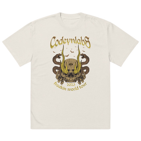 [ID: 713-G137] Band Merchandise Tour Illustration Oversized Faded T-Shirt