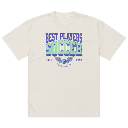 [ID: 713-G190] Best Players Soccer Oversized Faded T-Shirt