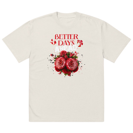 [ID: 713-G193] Better Days Ahead Oversized Faded T-Shirt