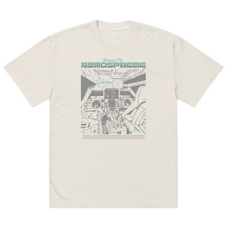 [ID: 713-G199] Beyond The Atmosphere Oversized Faded T-Shirt