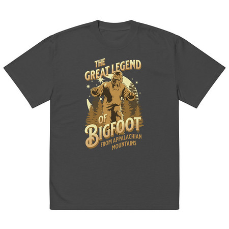[ID: 713-G206] Bigfoot Legend  - Appalachian Forest Oversized Faded T-Shirt