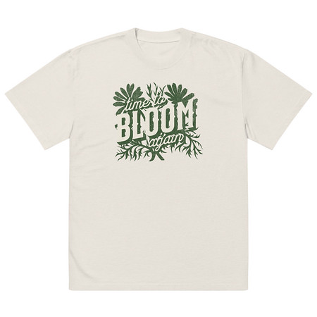 [ID: 713-G239] Bloom Again Oversized Faded T-Shirt