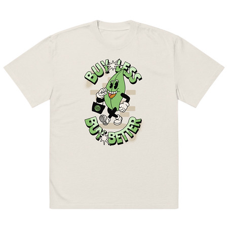 [ID: 713-G303] Buy Less- Buy Better Oversized Faded T-Shirt