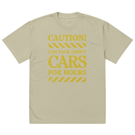 [ID: 713-G351] Caution Signs - Yellow Traffic Sign Oversized Faded T-Shirt