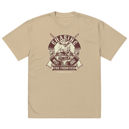 [ID: 713-G360] Chasing the Frontier Oversized Faded T-Shirt