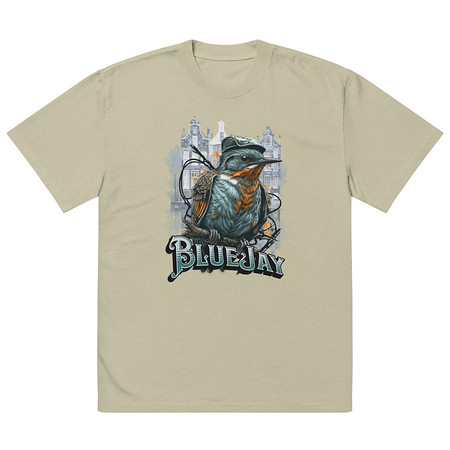 [ID: 713-G381] Classic Bird  Oversized Faded T-Shirt