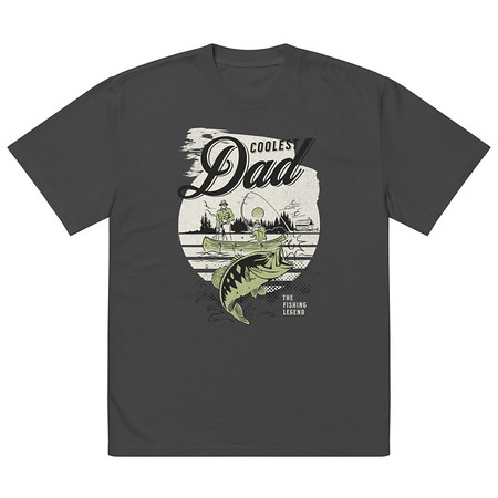 [ID: 713-G419] Coolest Dad Oversized Faded T-Shirt