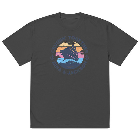 [ID: 713-G441] Cruisin' Together - Cruise Ship Oversized Faded T-Shirt