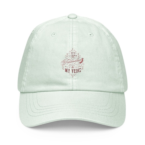 [ID: 481-G24] Adrenaline in my Veins - Victorian Pastel Baseball Hat