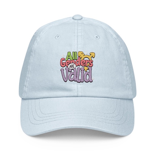 [ID: 481-G45] All Genders are Valid Pastel Baseball Hat