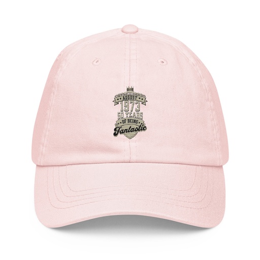 [ID: 481-G114] August 1973 - 50 Years Of Being Fantastic Pastel Baseball Hat
