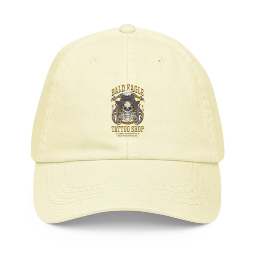 [ID: 481-G133] Bald Eagle Tattoo Shop - Skeleton Pastel Baseball Hat
