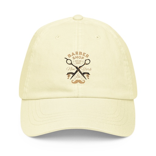 [ID: 481-G139] Barber Shop Cuts & Shaves - Scissor Pastel Baseball Hat