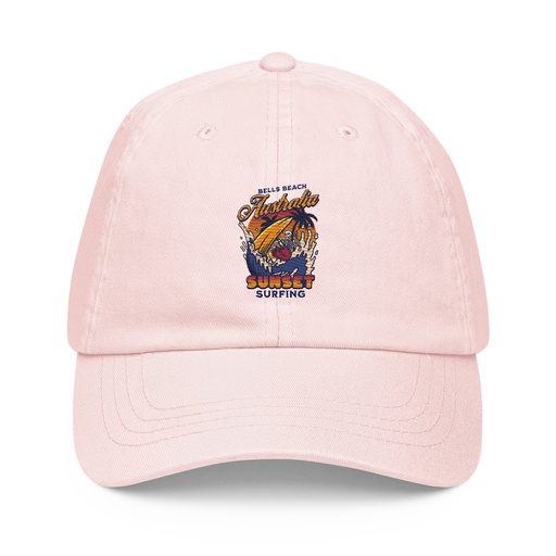 [ID: 481-G180] Bells Beach Australia Sunset Surfing Pastel Baseball Hat