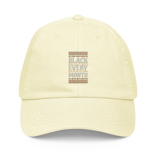 [ID: 481-G216] Black Every Month - African American History Pastel Baseball Hat