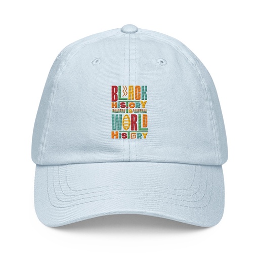 [ID: 481-G218] Black History Is World History - Colorful Typography Pastel Baseball Hat